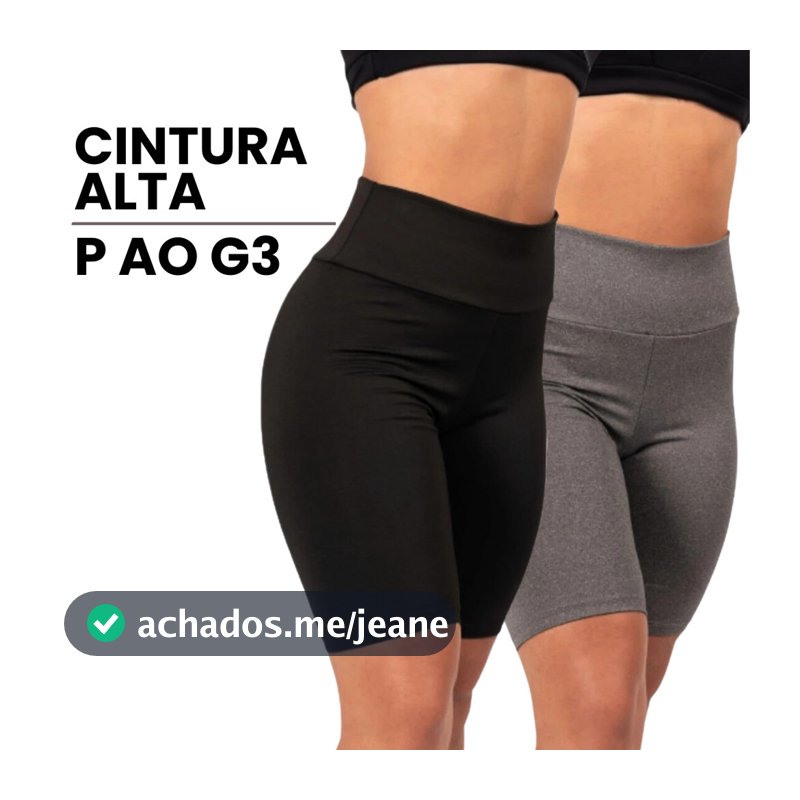 Bermuda Capri Feminina Short Fitness Ginástica Ciclista Academia Suplex Caminhada Plus Size