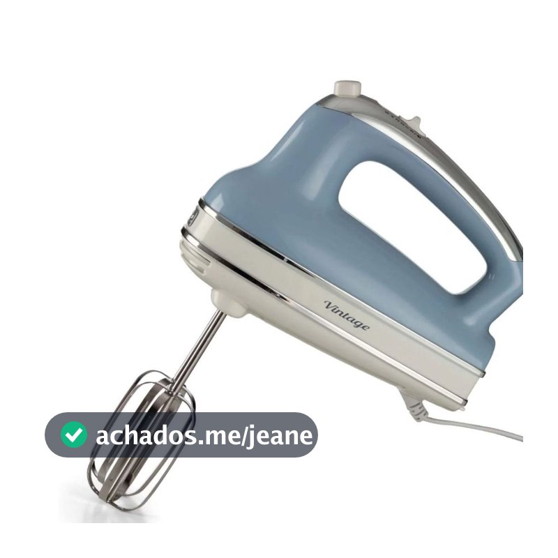 Batedeira de Mão Elétrica 5 Velocidade 127V Vintage para Bolo e Chantilly Cozinha Receitas