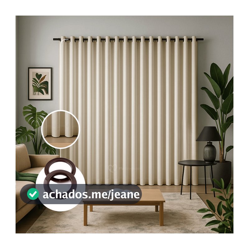 Cortina 3,00 x 2,50 Sala Quarto para Varão de 2,5 Tecido Oxford Premium