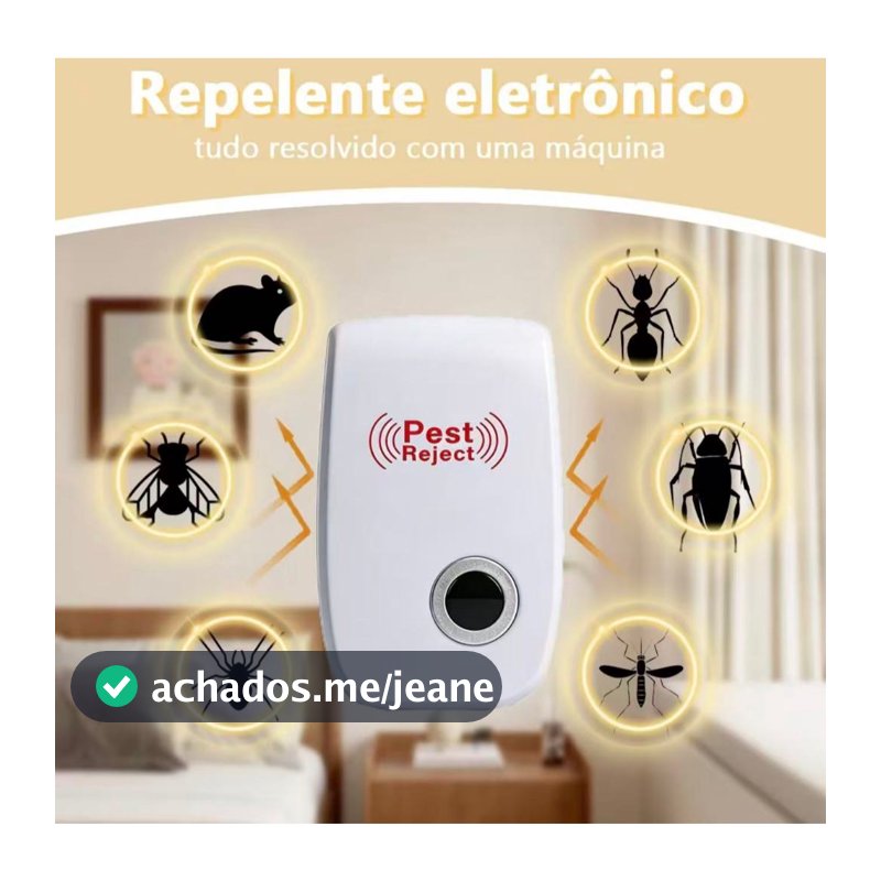 1/2/3unidade Repelente Eletrônico Ultrassônico Mosca Pernilongos Baratas Morcegos repele e Espanta Ratos bivolt