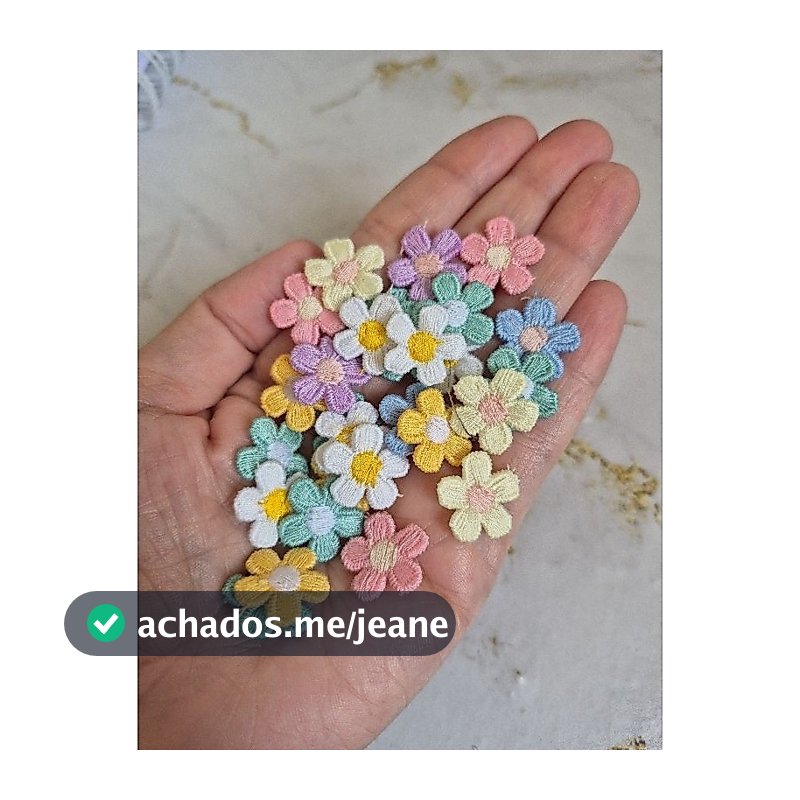 Aplique flor de tecido 1,0 com 100 unidades