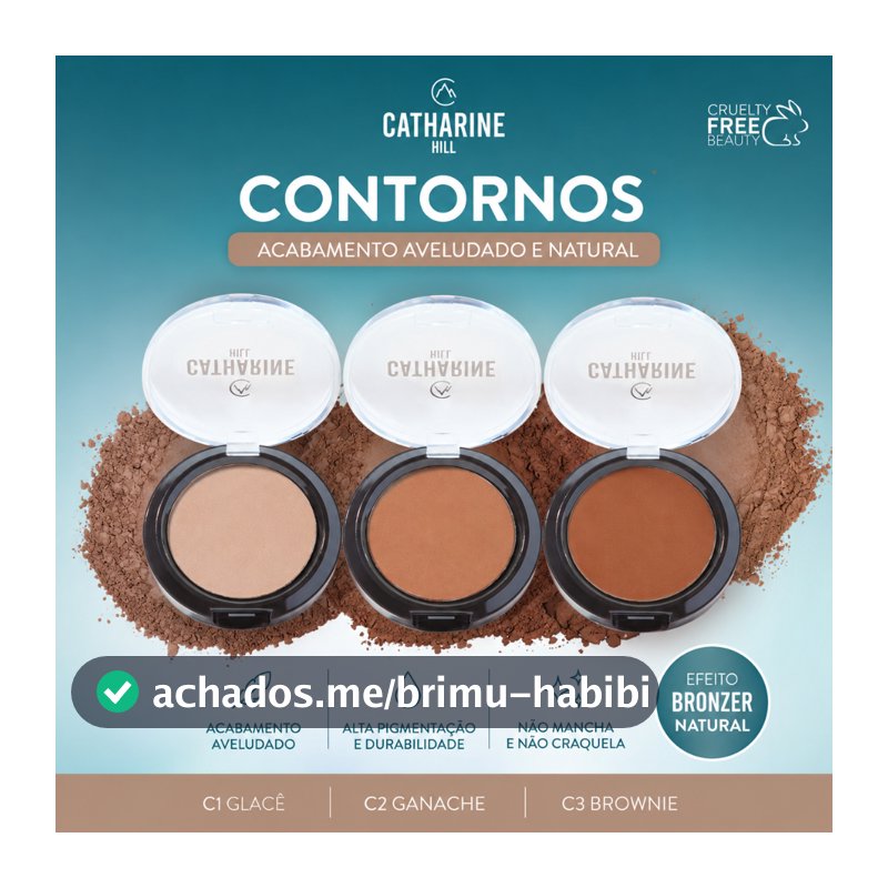 Contorno Facial Em Pó Catharine Hill Bronzer Natural Acabamento Aveludado Não Craquela 6g