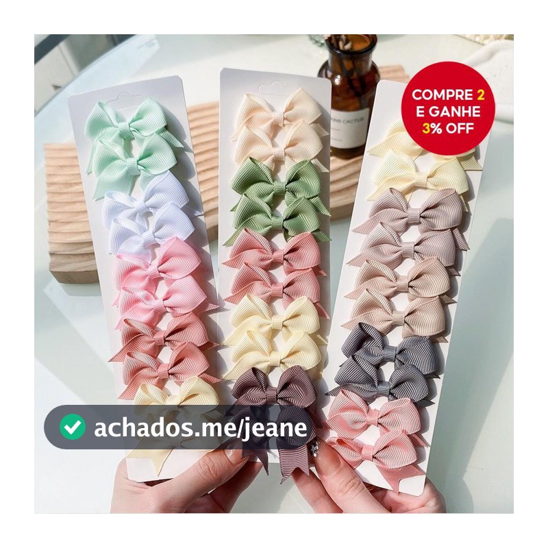 10 Peças De Grampos De Cabelo Com Laço De Fita Colorida Para Crianças – Presilhas Artesanais Exclusivas , Ideais Present