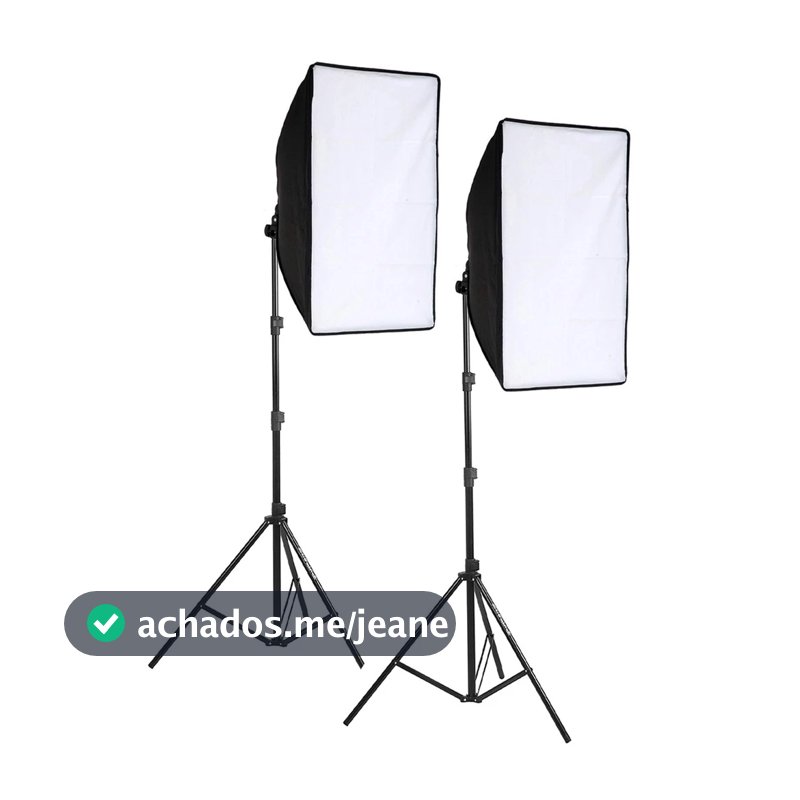 Softbox  Luz contínua 50x70cm Soquete e27 - Kit com Tripé-Techo Pro
