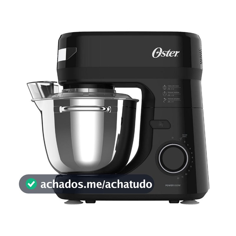 Batedeira Planetária Oster 4L 850W Preto/inox 220V OBAT641-220
