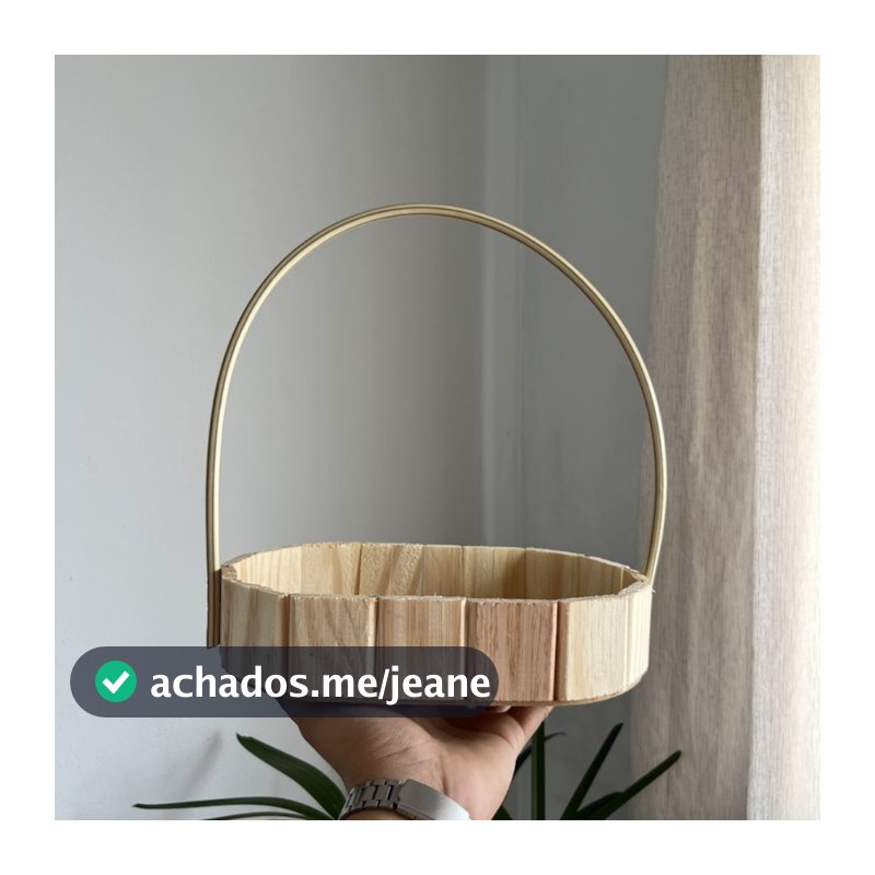 Kit 10 Cestas de Madeira 25 Centímetros Oval - presentes|comemorações|páscoa|embalagem