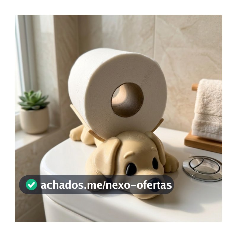 Suporte Papel Higiênico Cachorros Porta Assessórios de Banheiro Casa Presente Decoração