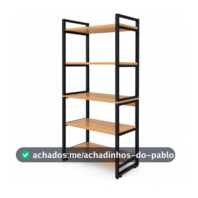 Estante Industrial 5 Prateleiras Multiuso Organizadora Metalon Para Sala Quarto Escritório