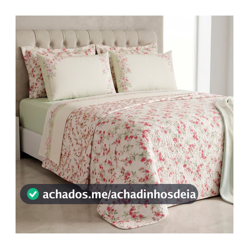 Kit Cobre Leito e Jogo Cama 07 Peças Harmony
