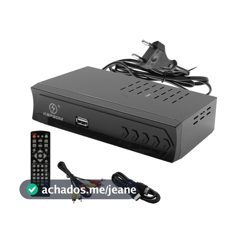Conversor TV Digital com Gravador USB e HDMI, Full HD 1080p, Controle Remoto e Reprodução de Filmes e Música