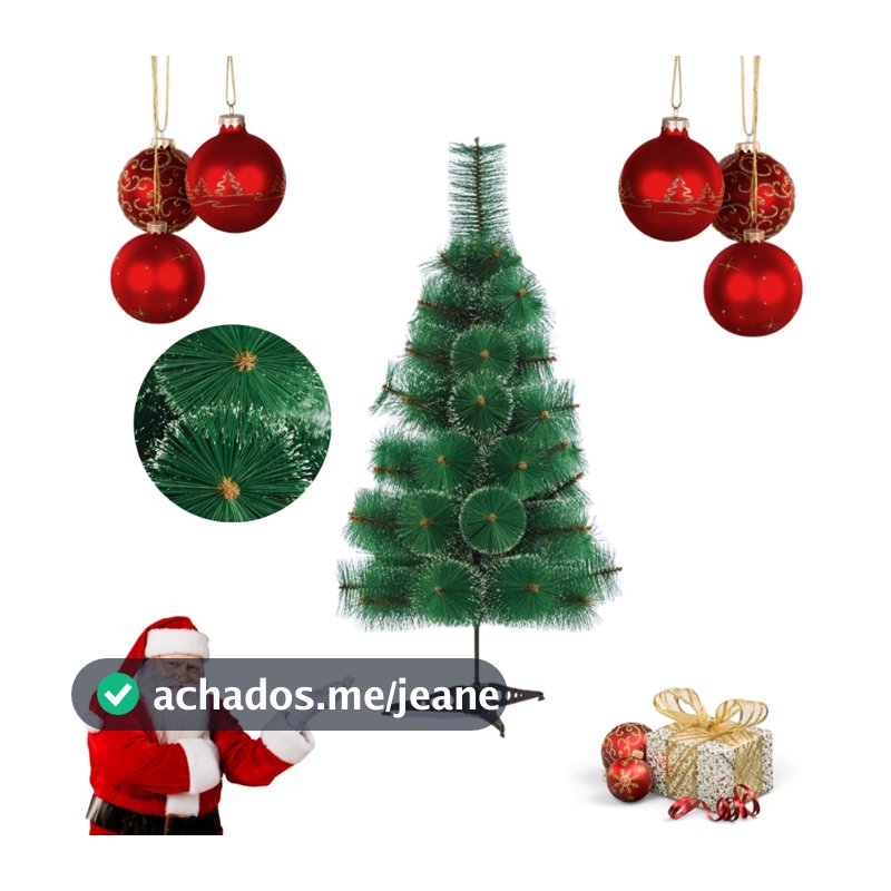 Árvore De Natal Pequena Pinheiro Canadense 60cm Cheia Verde Nevada