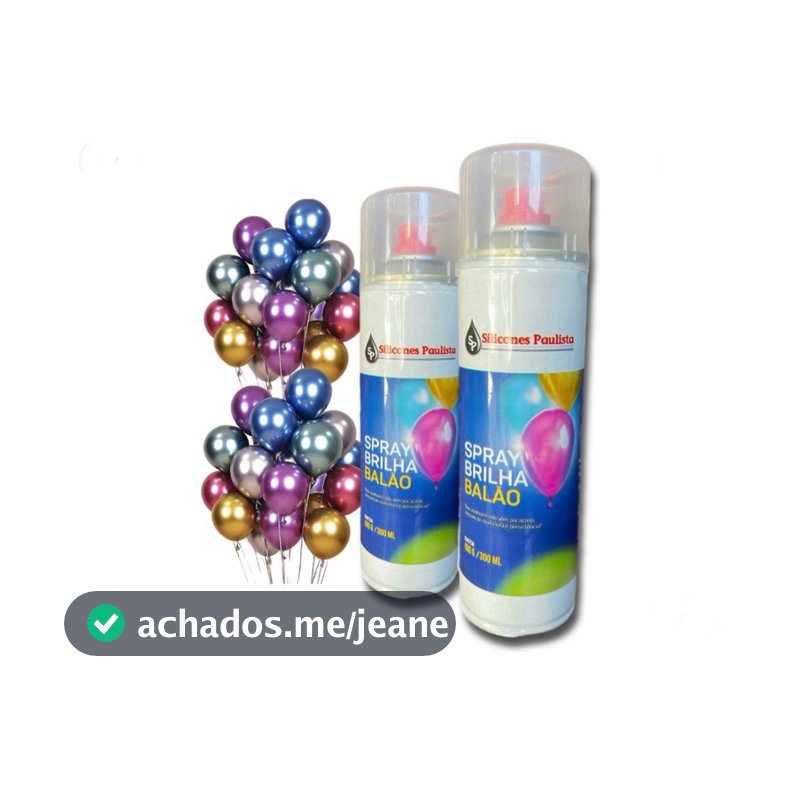 Spray brilha balão kit com 2unds