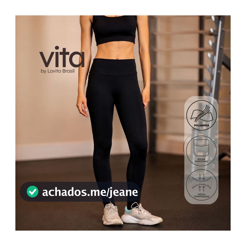 Lovito Vita Calça Legging Esportiva Feminina Com Bolsos SPB19982028