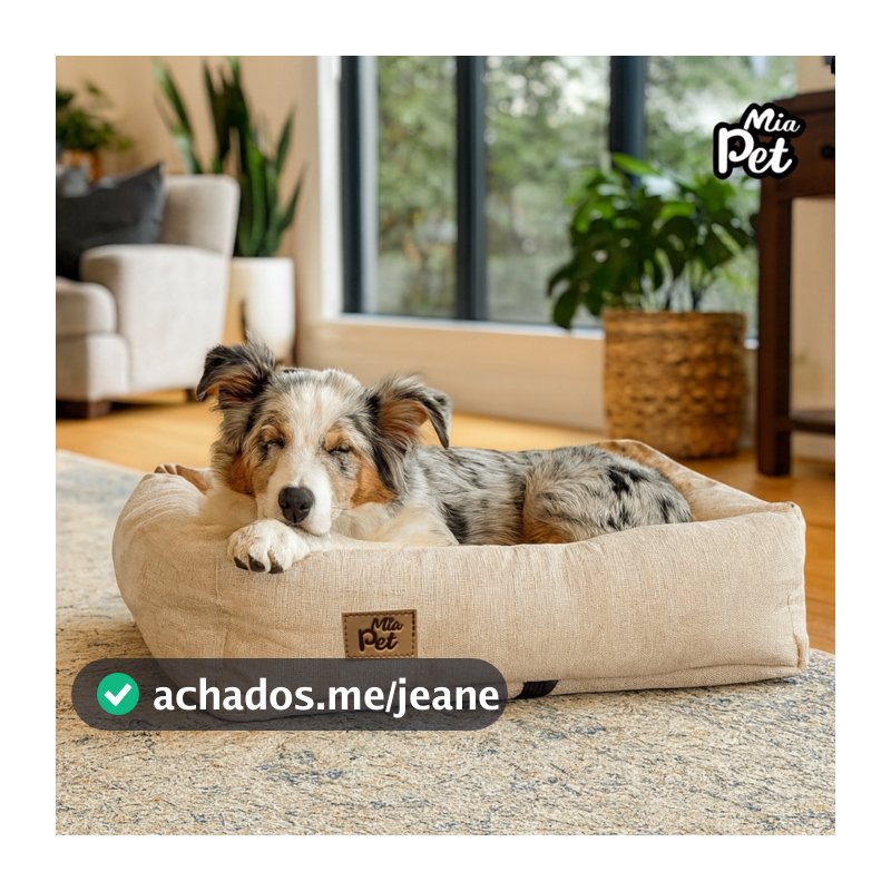 Cama Caminha Pet Cachorro  Suede ou Linho Lavável com Enchimento em Fibra