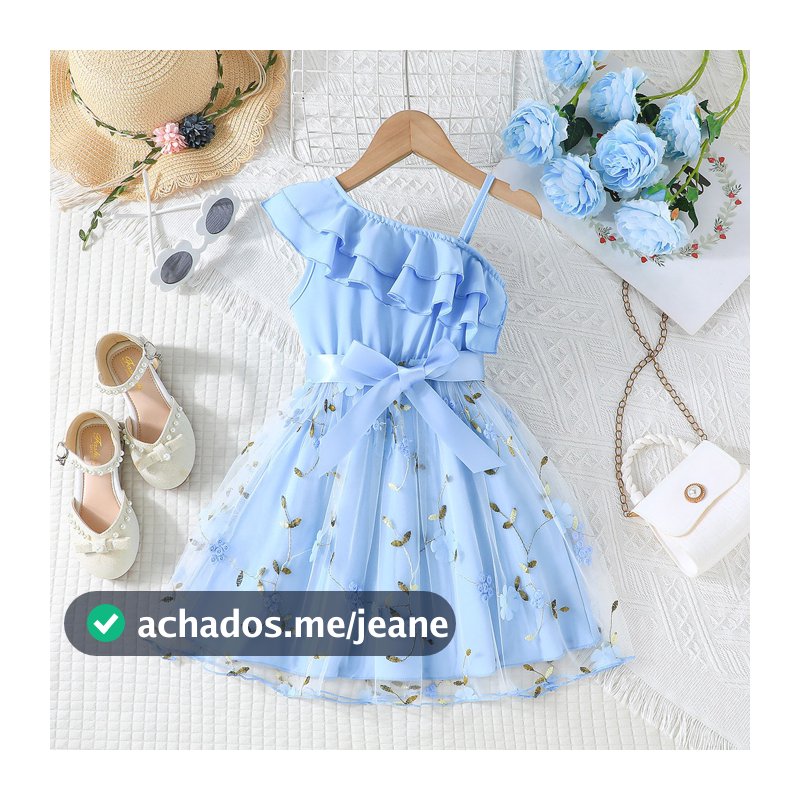 Vestido de bebê, vestido de princesa Fashion de verão para meninas de 2 a 7 anos, vestido de festa