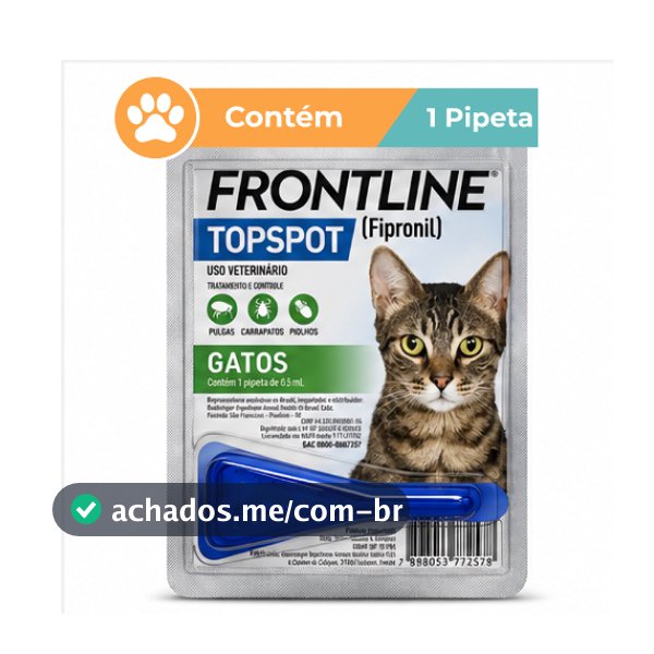 Frontline Top Spot 01kg a 10kg 0,5ml 1 Dose Antipulgas Para Gatos