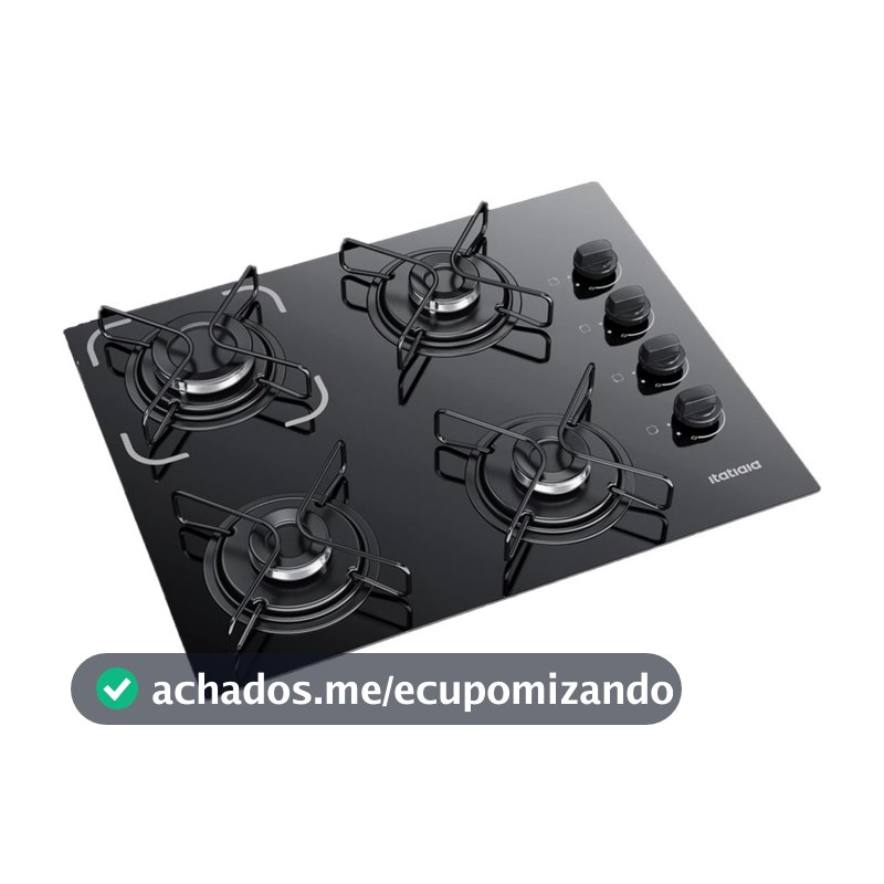 Fogão Cooktop 4 Bocas Bivolt Itatiaia Essencial Preto