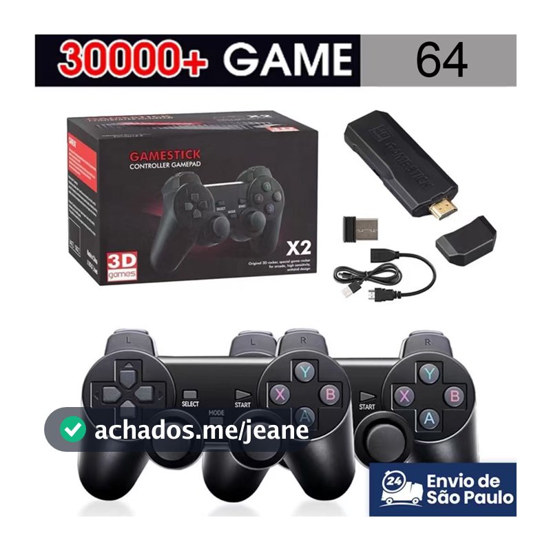 Videogame Stick 2-Console 4K GD10 , 64 Gb , 37.000 Jogos + 2 Controladores . Pronto Para Entrega Imediata De Retrô PSP ,
