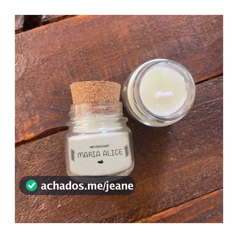 20 Mini Vela aromatizada lembrancinha para batizado, casamento, aniversário, formatura, chá revelação pote vidro 30 grs-
