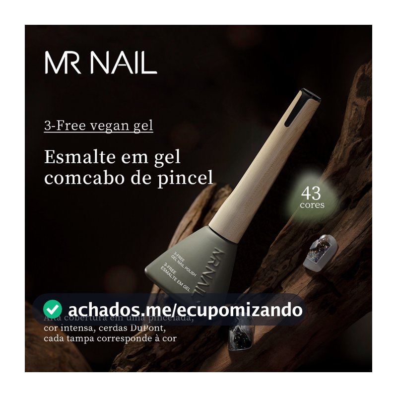 Esmalte em Gel 14g com Pincel 3-Free Vegano Alta Qualidade – MR Nail