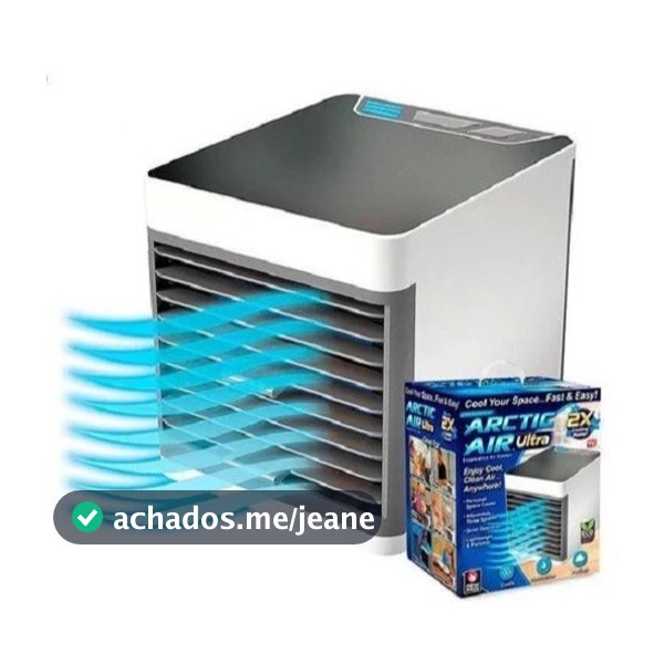 Mini Ar Condicionado Portátil Arctic Air Cooler Umidificador Climatizador Luz Led USB / Ar puro