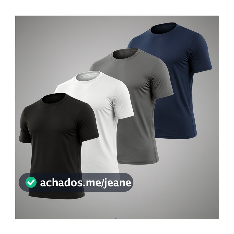 Kit 4 Camisetas Masculina Dry Fit UV+50 Corrida - Academia - Esportes - Exercícios Kit Dry Fit Camisa Treino