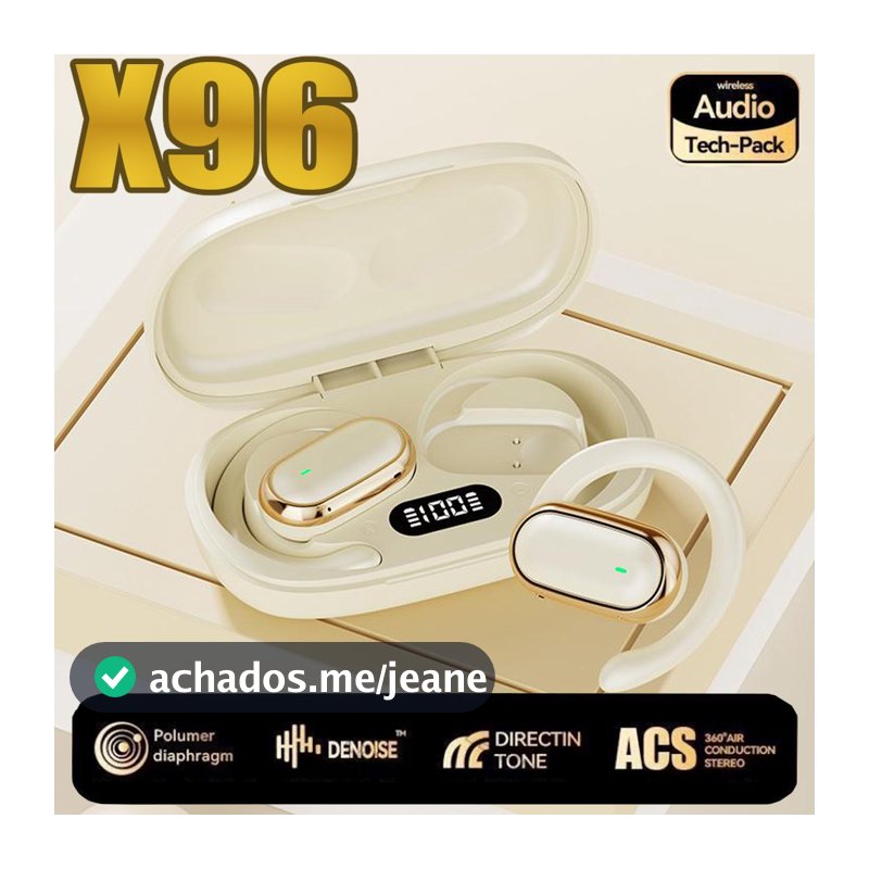 2026 X96 Fones de ouvido sem fio Bluetooth Fones de ouvido esportivos abertos Fones de ouvido para jogos