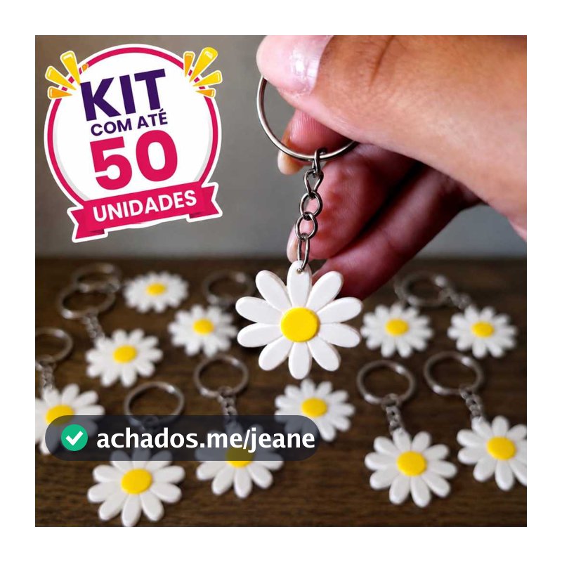 Kit Chaveiro Margarida, ótima para lembrancinha,mimos,varias cores, acessórios para chave, florzinha,lembrancinha barata