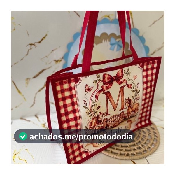 Bolsa estilo praia pra aniversário personalizada