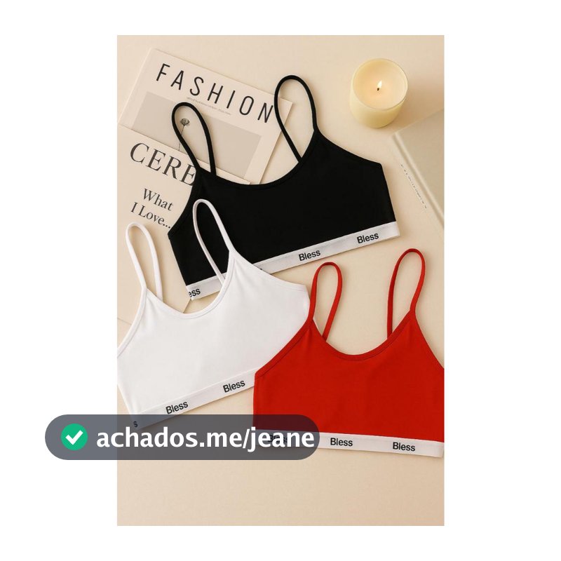 Kit 3 top feminino sem bojo top academia elástico exposto