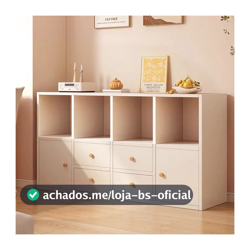 Armário de arrumação multifuncional para quarto e sala de estar, estante para livros.
