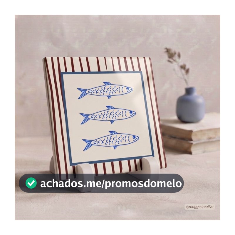 Azulejo Decorativo 20x20cm | Coleção Mediterrânea
