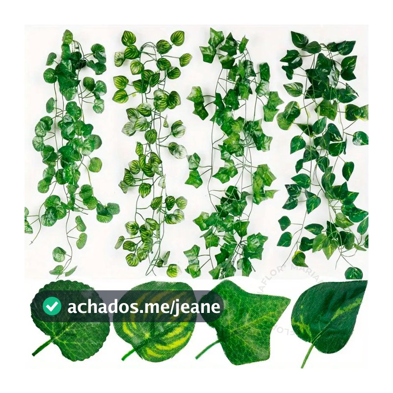 48 Metros Hera Verde Planta Artificial Trepadeira Ramas Folhagem Pendente