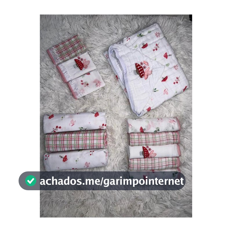 Kit Enxoval Bebê 12 Peças Musselina, Fralda, Cueiro, Pano de Boca e Toalha Soft, Presente Maternidade