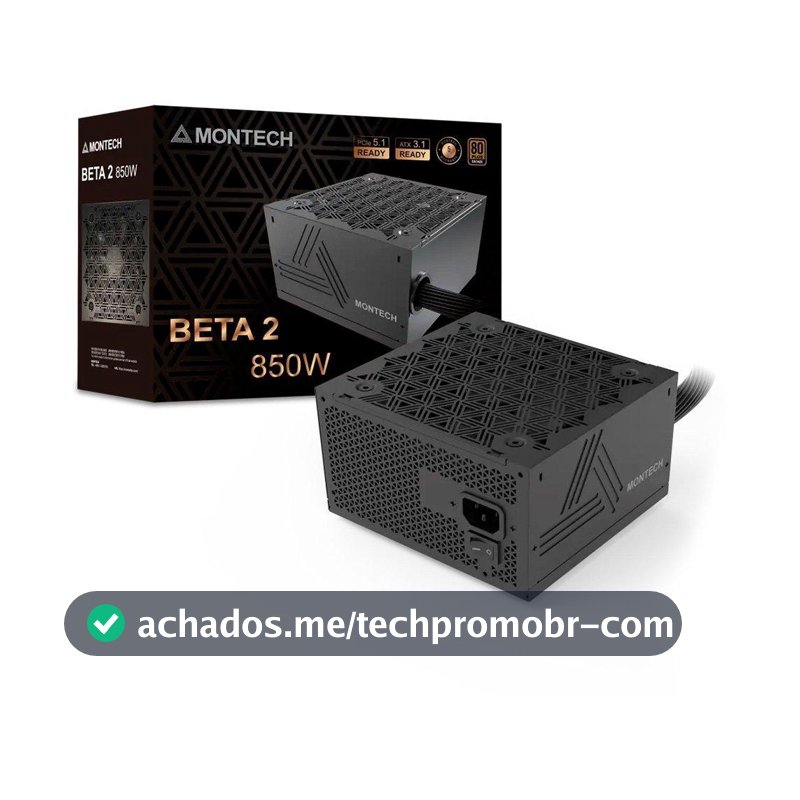 Fonte Montech Beta 2, 850W, Preto - BETA2850W