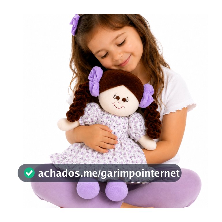 Boneca De Pano Artesanal com Vestido Estampado Variados 30 cm