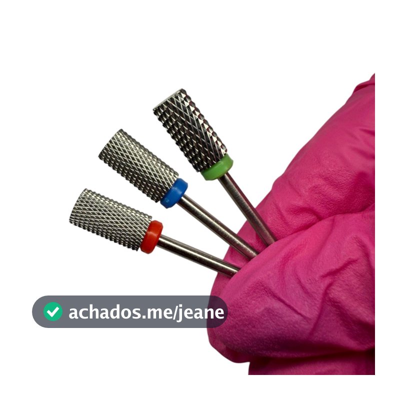 Broca Profissional Tungstênio Cilíndrica Para Unhas De Gel