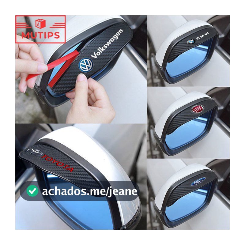 2pçs/Conjunto Espelho Retrovisor De Fibra De Carbono universal Lateral Chuva Para 99 % De Autopeças De Carro