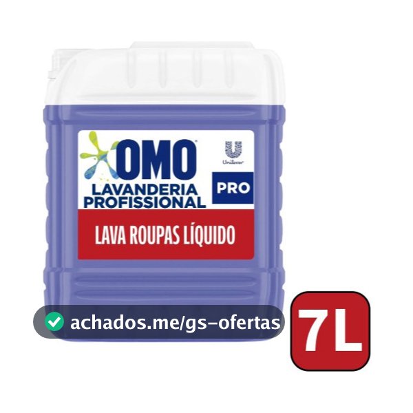 Sabão Líquido OMO 7L Lavagem Perfeita Profissional Uso Intenso Alto Desempenho - Tira Manchas