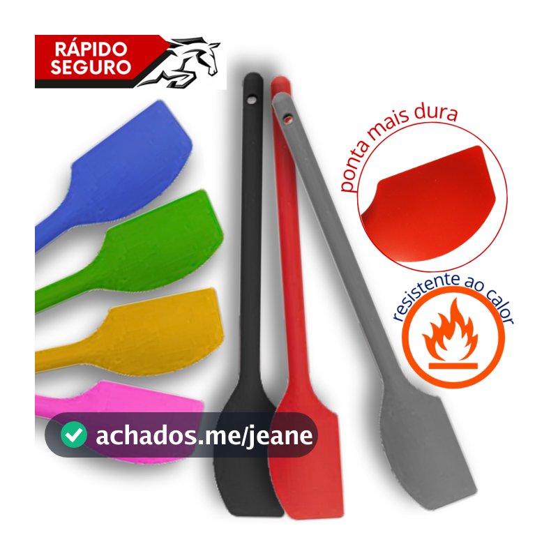 Espátula de Silicone Grande com Cabo Longo Mexer Cozinhar Cozinha Refogar