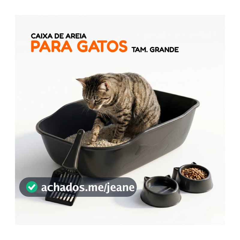 Kit Caixa de Areia para Gatos Pet Grandes Banheiro Sanitario Bandeja Furba Durapets
