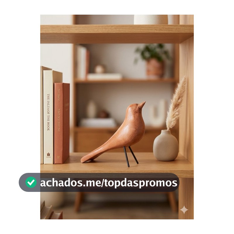 Pássaro Pequeno Decoração de Casa e Enfeite de Mesa 17x4cm