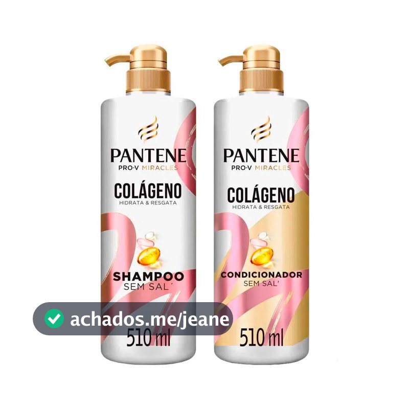 Kit Shampoo e Condicionador Pantene Colágeno 510ml
