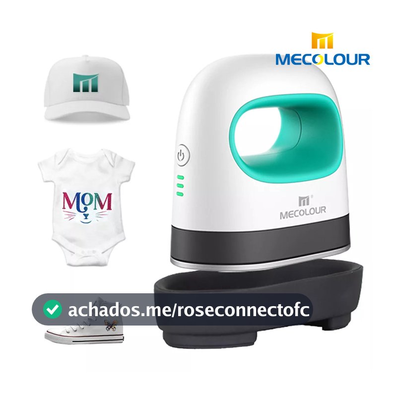 Mini Prensa Térmica Simples Máquina De Engomar Para Sacos De Roupas Verde Mecolour