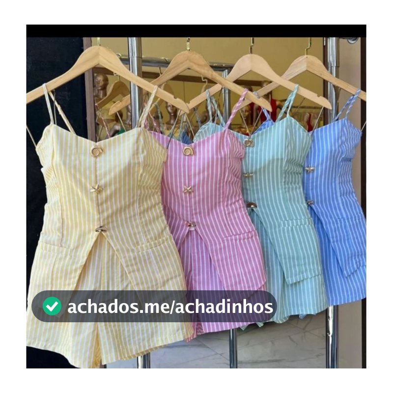 Conjunto Feminino short e cropeed Listrado -frescor e Estilo para o verão