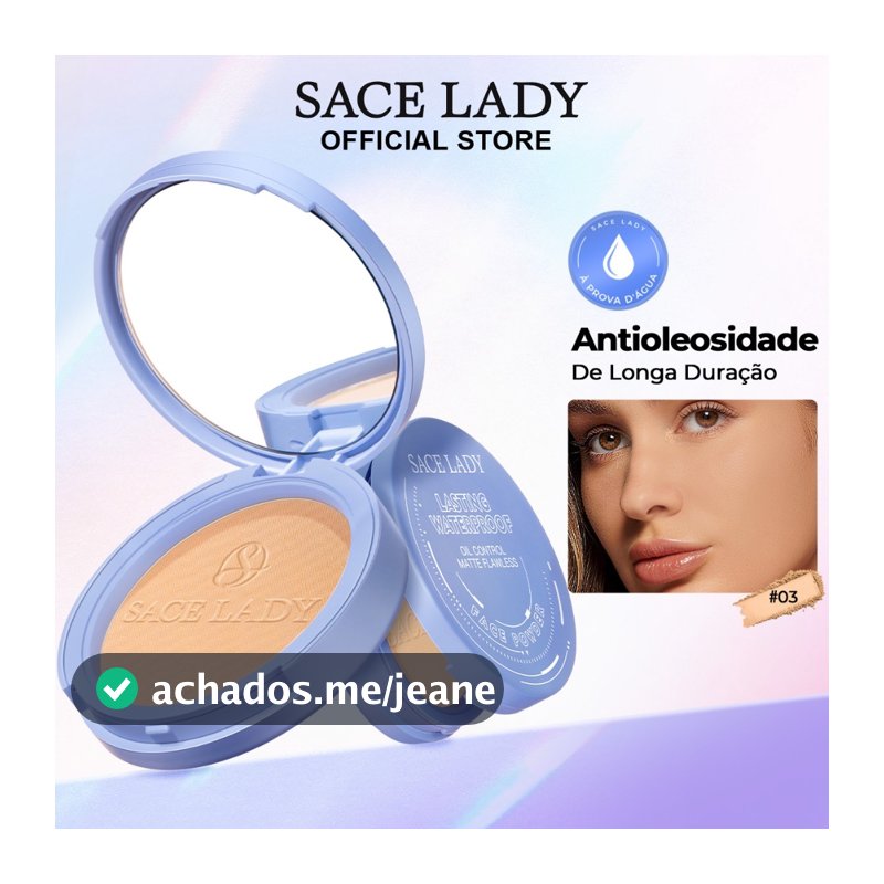 Pó Compacto SACE LADY Controle De Óleo Maquilhagem De Longa Duração Pó solto