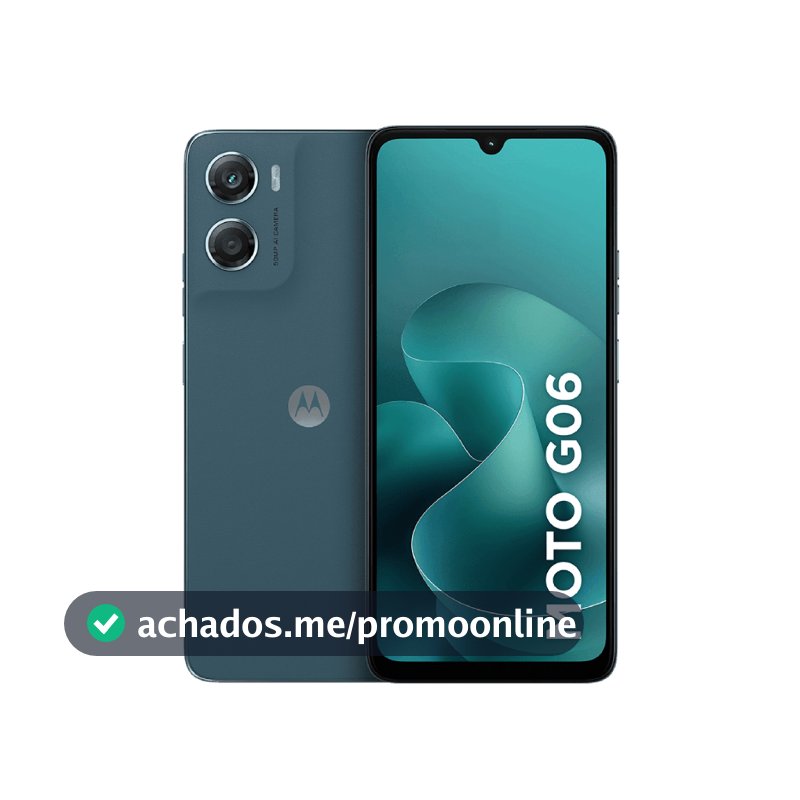 Smartphone Motorola Moto G06 128GB, 4G LTE, 12GB RAM Boost, Câmera 50MP, Tela 6.9" - Azul Marinho