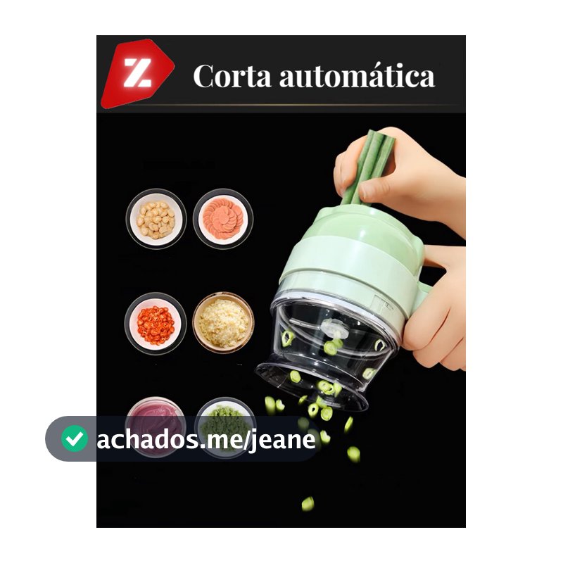 Cortador Triturador Elétrico Multifuncional Para Vegetais E Carnes Elétrico De Legumes 4 Em 1 Sem Fio Alho