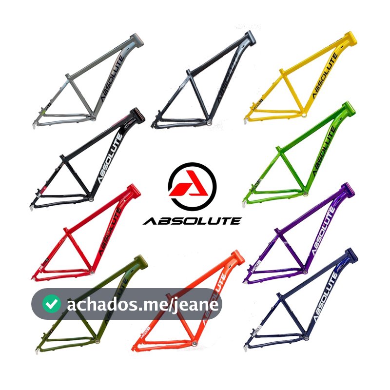 Quadro 29 Absolute Nero 5 Aluminio 6061 Mtb Grau Freeride - Tamanho 13/15/17/19/21