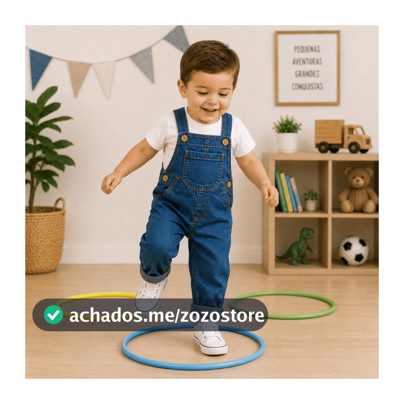 Macacão Jardineira Menino Calça Jeans com bolso diversas cores 1 ao 3.
